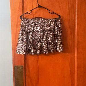 Gold sequin skirt
